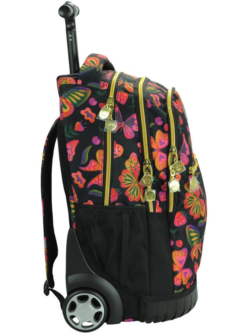 Mochila con ruedas hallmark – trolley – 48 cm Negro Rosa - Kiabi
