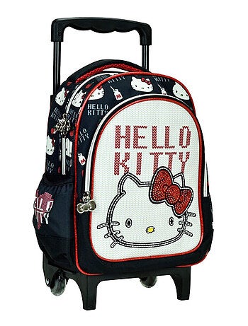 Mochila con ruedas hello kitty heart strass 30 cm trolley infantil