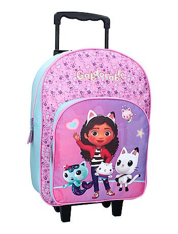 Mochila con ruedas infantil - estampado gabby y la maison magique - gabdorable