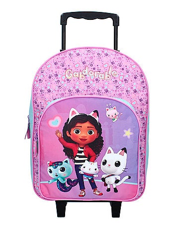 Mochila con ruedas infantil - estampado gabby y la maison magique - gabdorable