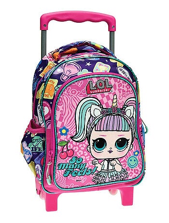 Mochila con ruedas infantil - estampado unicornio - lol surprise