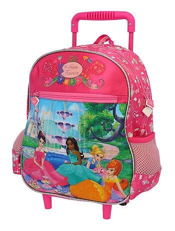 Mochila con ruedas infantil - princesa fairies - niña