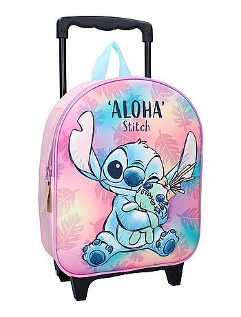 Mochila con ruedas infantil 3d - licencia stitch - vadobag
