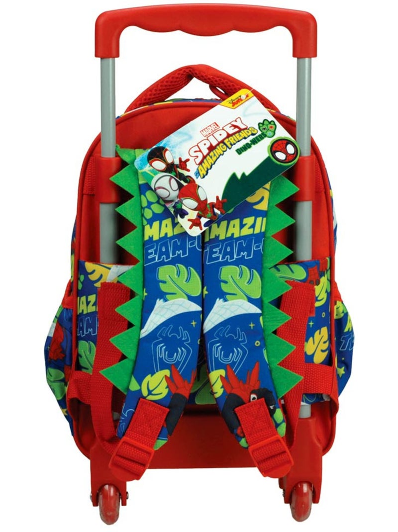 Mochila con ruedas infantil dino-webs spidey y su superequipo con asa telescópica Azul Rojo Azul - Kiabi