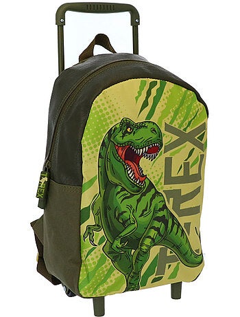 Mochila con ruedas infantil dinosaurio t‑rex 34 cm - trolley infantil