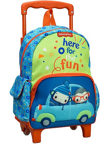 Mochila con ruedas infantil estampado de monos fisher price