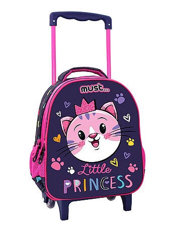 Mochila con ruedas infantil gato little princess compacta