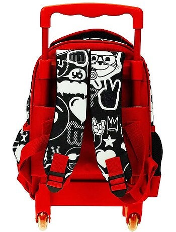 Mochila con ruedas infantil gim emoji too lit de poliéster