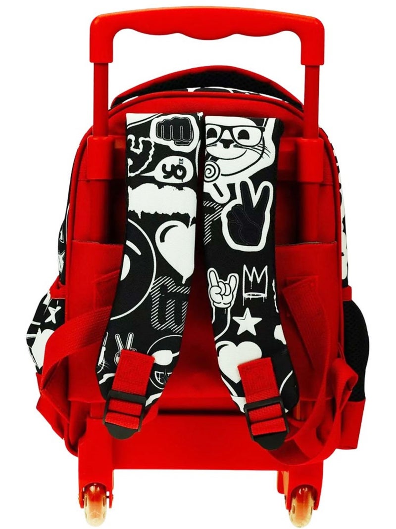 Mochila con ruedas infantil gim emoji too lit de poliéster Multicolor - Kiabi