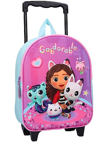 Mochila con ruedas la casa de muñecas de gabby 3d 32 cm infantil