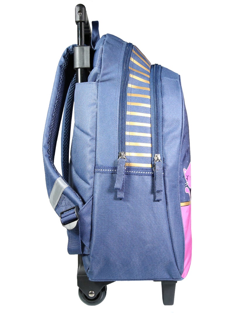 Mochila con ruedas – lili lou gato 45 cm Azul Rosa - Kiabi