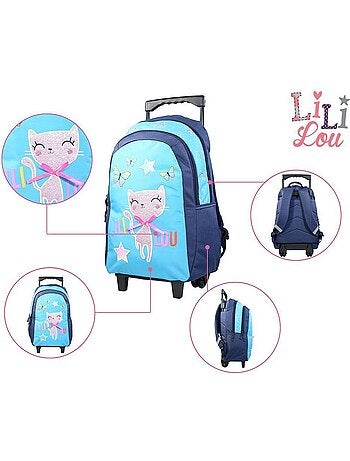 Mochila con ruedas – lililou el gato 45 cm