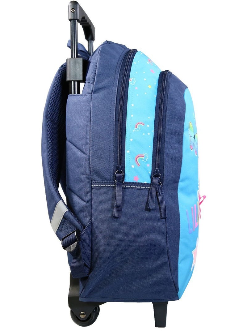 Mochila con ruedas – lililou el gato 45 cm Azul - Kiabi