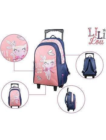 Mochila con ruedas – lililou el gato 45 cm
