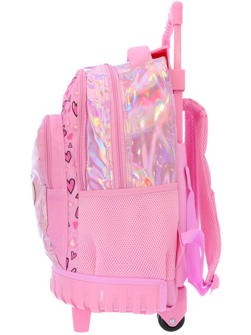 Mochila con ruedas lilo y stitch 43 cm 2 compartimentos con cremallera Rosa - Kiabi