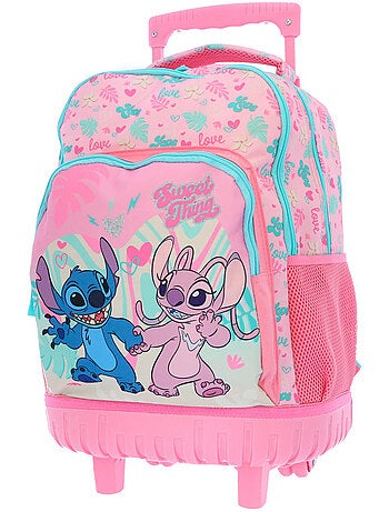 Mochila con ruedas lilo y stitch 43 cm 29 l con 2 compartimentos