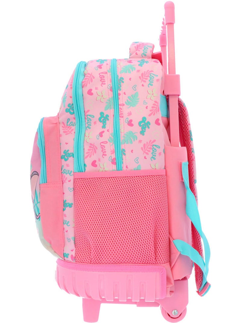 Mochila con ruedas lilo y stitch 43 cm 29 l con 2 compartimentos Rosa - Kiabi