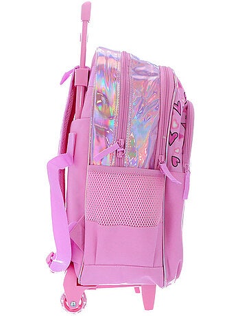 Mochila con ruedas lilo y stitch 48 cm 2 compartimentos corazón