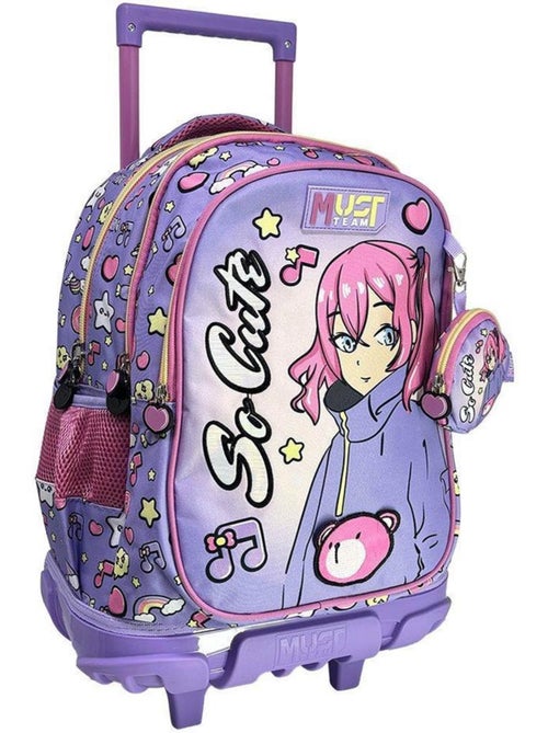 Mochila con ruedas manga 'must so cute' 3 compartimentos 45 cm - Kiabi Mochila con ruedas manga 'must so cute' 3 compartimentos 45 cm - Kiabi
