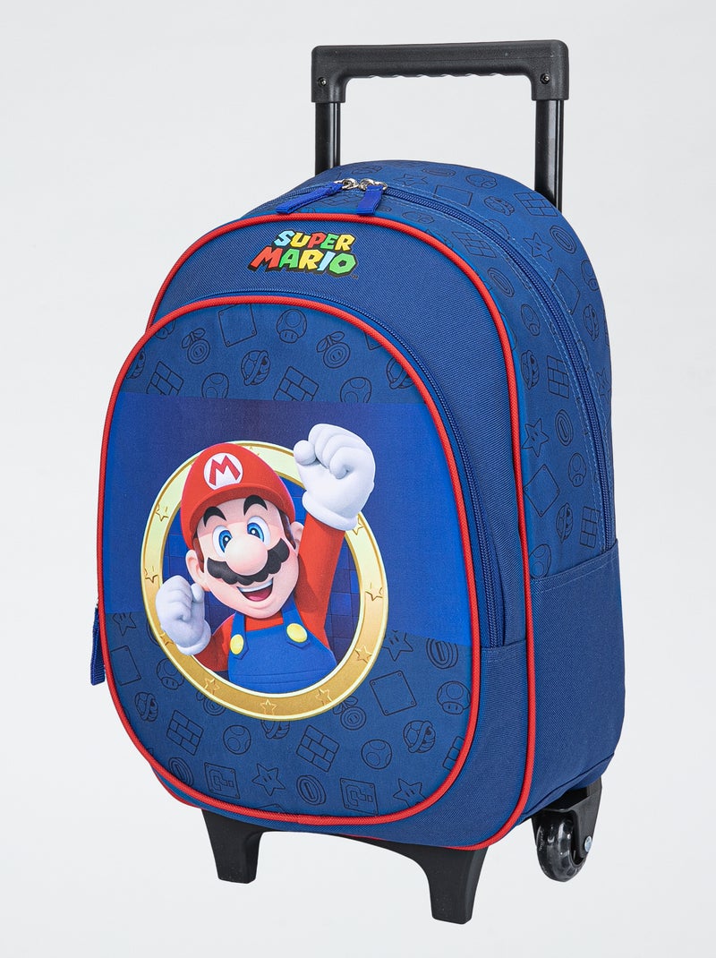 Mochila con ruedas 'Mario' azul - Kiabi
