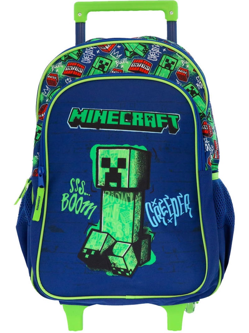 Mochila con ruedas minecraft creeper 48 cm 2 compartimentos minecraft Negro Azul marino Azul - Kiabi