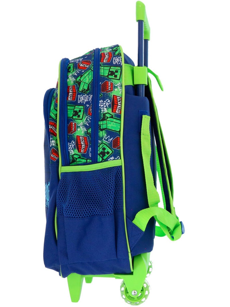Mochila con ruedas minecraft creeper 48 cm 2 compartimentos minecraft Negro Azul marino Azul - Kiabi