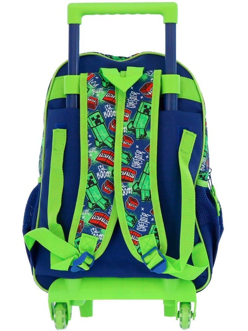Mochila con ruedas minecraft creeper 48 cm 2 compartimentos minecraft Negro Azul marino Azul - Kiabi