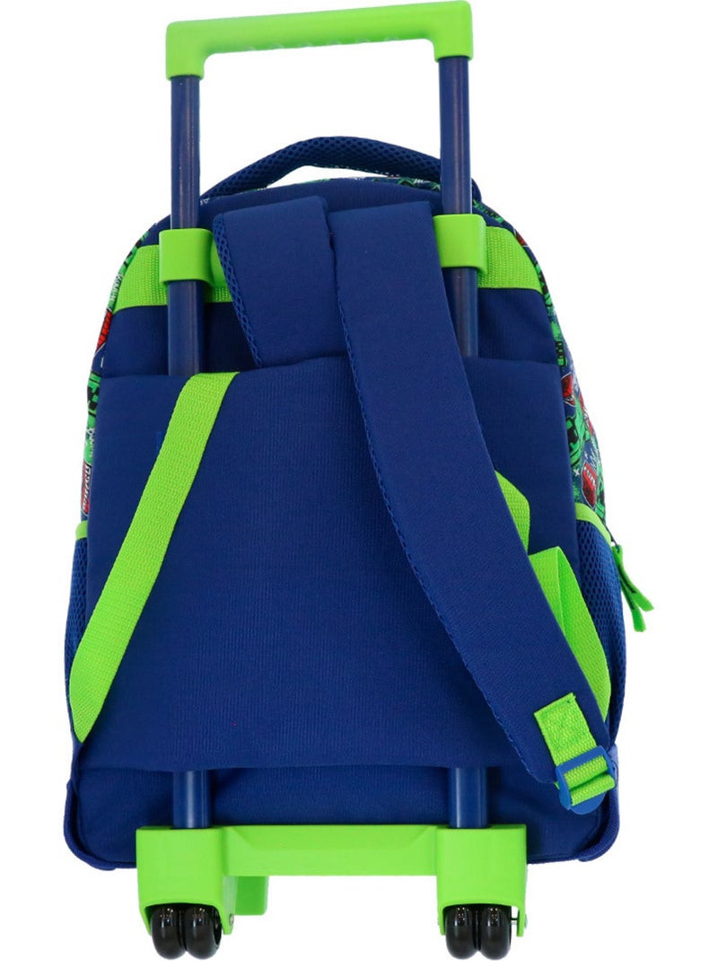 Mochila con ruedas minecraft creeper boom 43 cm asa telescópica Blanco Rojo - Kiabi