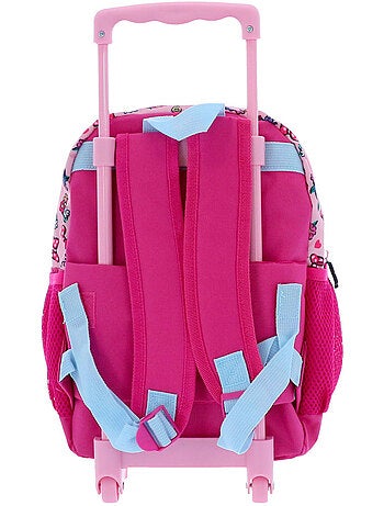 Mochila con ruedas minnie flores 3d textil 36 cm