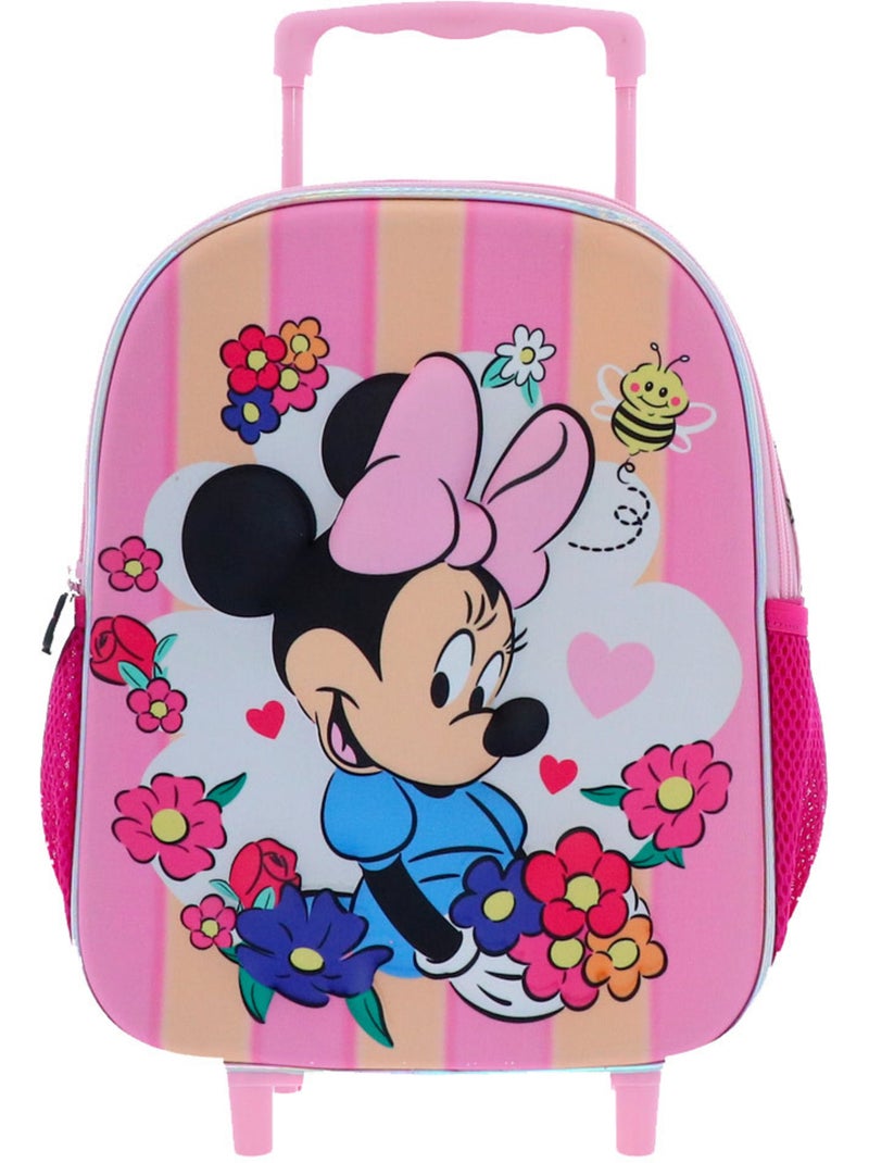 Mochila con ruedas minnie flores 3d textil 36 cm Multicolor - Kiabi