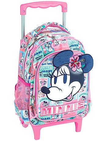 Mochila con ruedas minnie mouse collage 4 ruedas 30 cm con asa