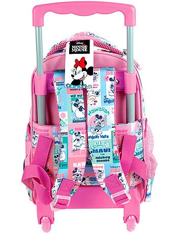 Mochila con ruedas minnie mouse collage 4 ruedas 30 cm con asa