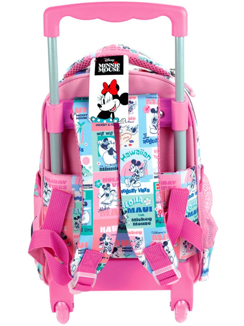 Mochila con ruedas minnie mouse collage 4 ruedas 30 cm con asa Rosa - Kiabi