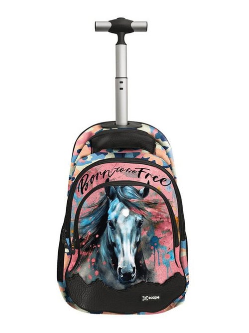 Mochila con ruedas motivo caballo - born to be free - Kiabi Mochila con ruedas motivo caballo - born to be free - Kiabi