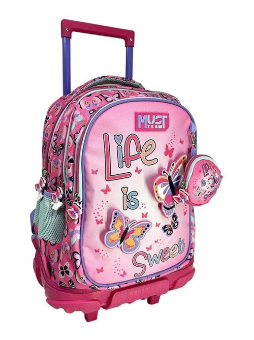 Mochila con ruedas must mariposas life 45 cm - Kiabi Mochila con ruedas must mariposas life 45 cm - Kiabi