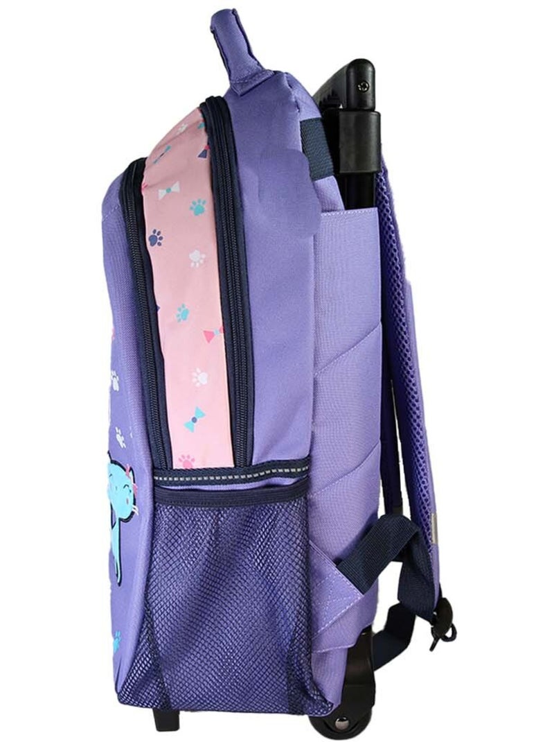 Mochila con ruedas niña Lili Lou violeta y rosa 2 compartimentos Multicolor - Kiabi