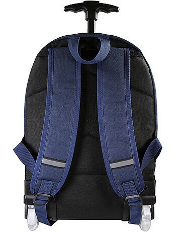Mochila con ruedas niño Phileas azul y roja 2 compartimentos