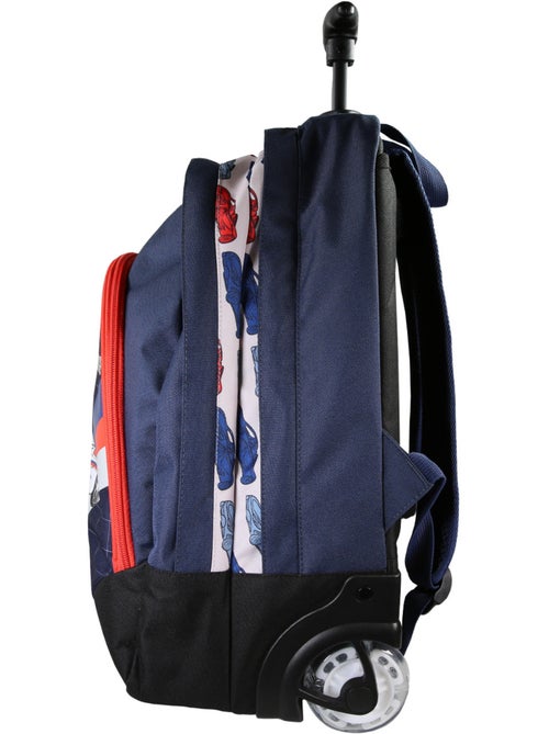 Mochila con ruedas niño Phileas azul y roja 2 compartimentos - Kiabi
