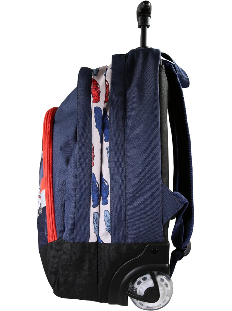Mochila con ruedas niño Phileas azul y roja 2 compartimentos Azul marino - Kiabi