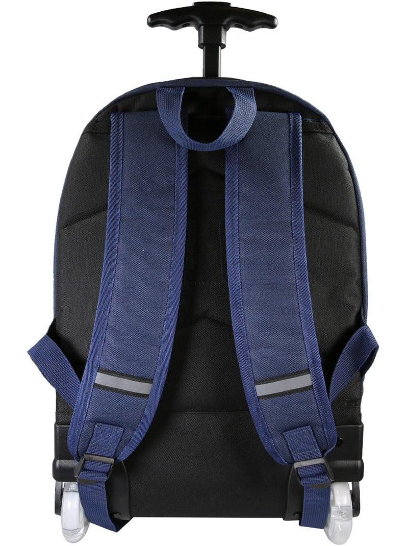 Mochila con ruedas niño Phileas azul y roja 2 compartimentos Azul marino - Kiabi