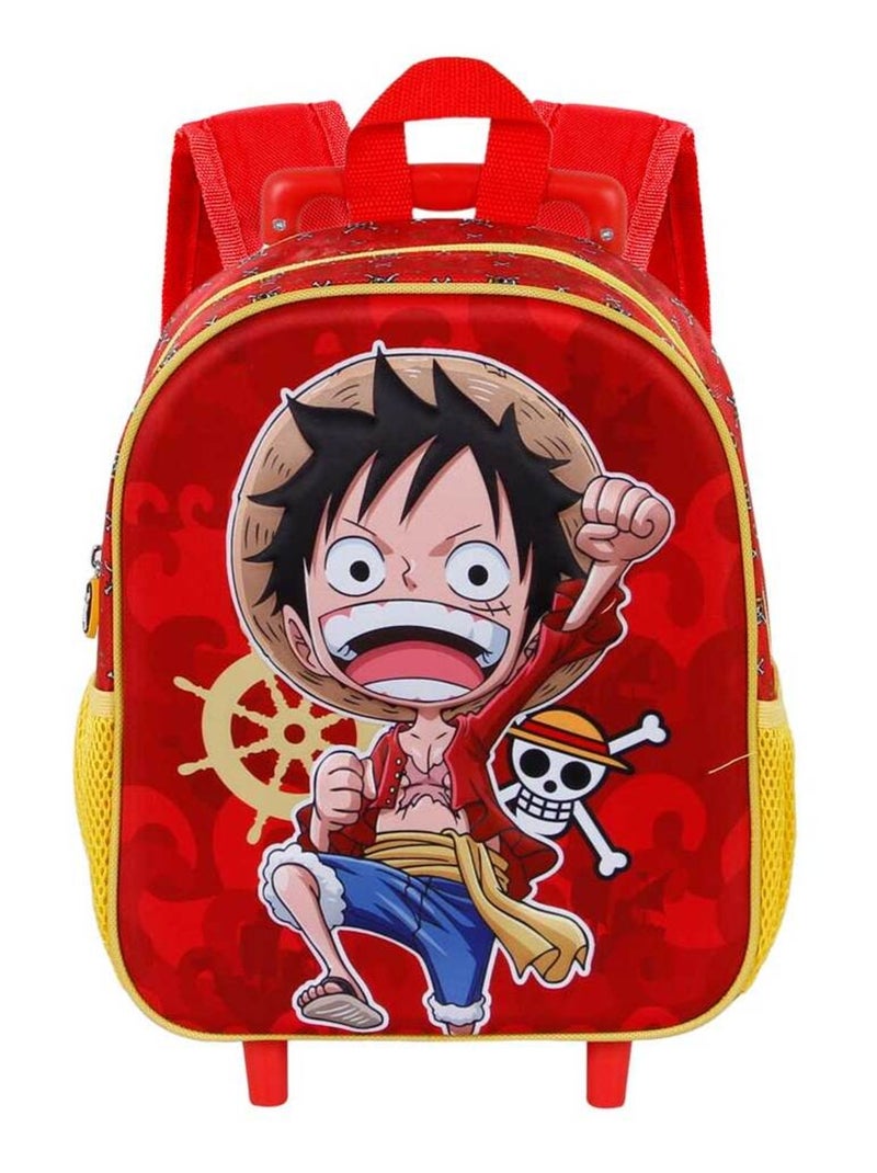 Mochila con ruedas one piece – infantil luffy 3d – 34 cm Rojo - Kiabi