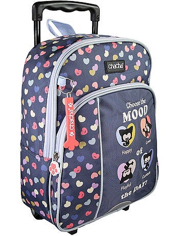 Mochila con ruedas perro y gato – chacha infantil 1 compartimento – 30 cm