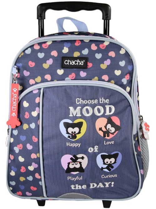 Mochila con ruedas perro y gato – chacha infantil 1 compartimento – 30 cm - Kiabi