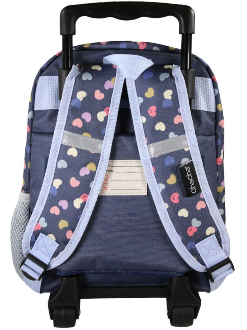 Mochila con ruedas perro y gato – chacha infantil 1 compartimento – 30 cm Azul marino - Kiabi