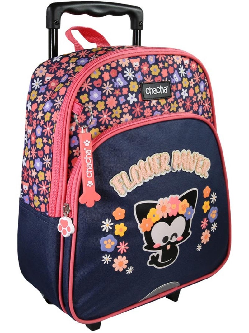 Mochila con ruedas perro y gato – chacha infantil 1 compartimento – 30 cm Azul Rosa - Kiabi