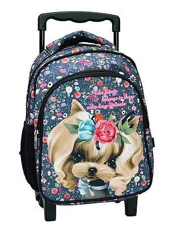 Mochila con ruedas perro yorke - asa telescópica