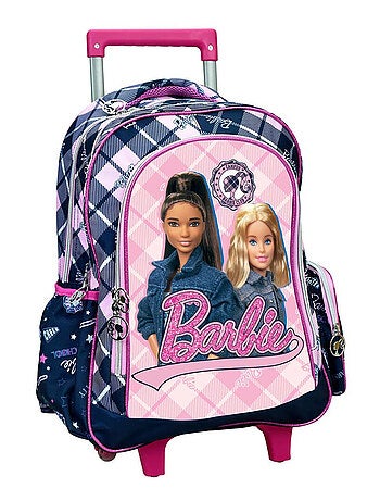 Mochila con ruedas premium barbie varsity 46 cm