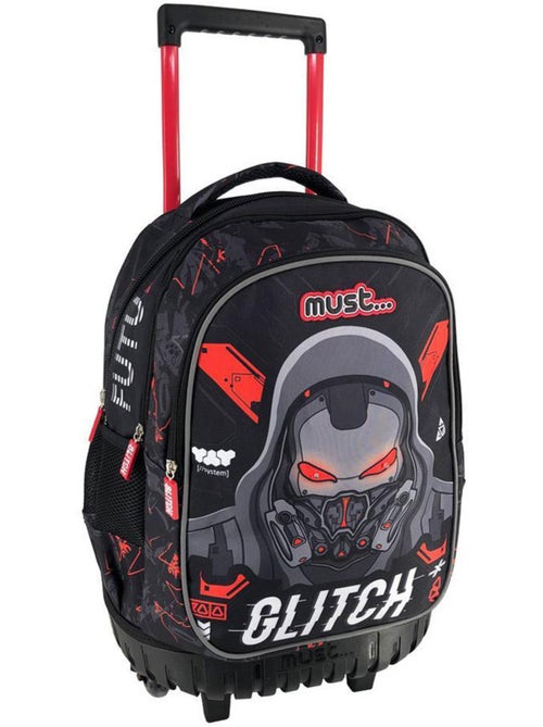 Mochila con ruedas primaria glitch 3 compartimentos 30 l 45x34x20 cm must - Kiabi Mochila con ruedas primaria glitch 3 compartimentos 30 l 45x34x20 cm must - Kiabi