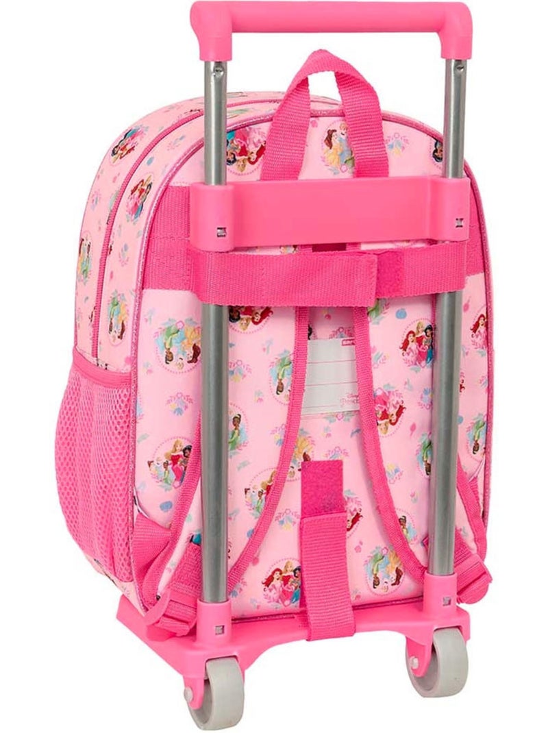 Mochila con ruedas princesas disney, 2 ruedas, 34 cm, asa extraíble Rosa - Kiabi