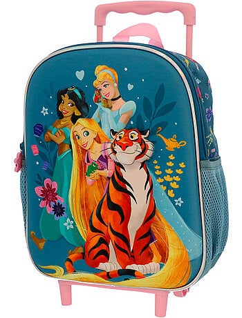 Mochila con ruedas princesas – princesas disney 3d infantil – 32 cm